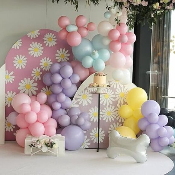 New In Packaging Dog-Themed Pastel Balloon Garland Kit With 102 Balloons - Picture 6 of 7